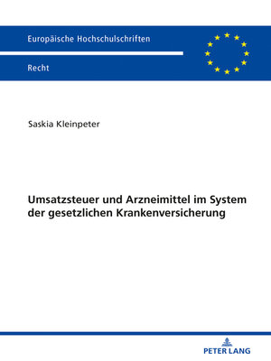cover image of Umsatzsteuer und Arzneimittel im System der gesetzlichen Krankenversicherung
